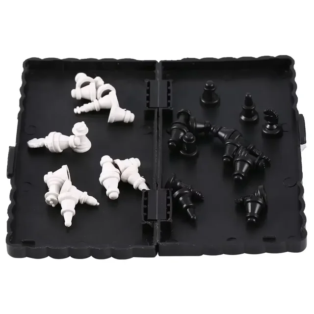 Mini jeu d'échecs magnétique pliant, jeu de société en plastique magnétique, jouet Portable pour enfant, Portable en plein air 3