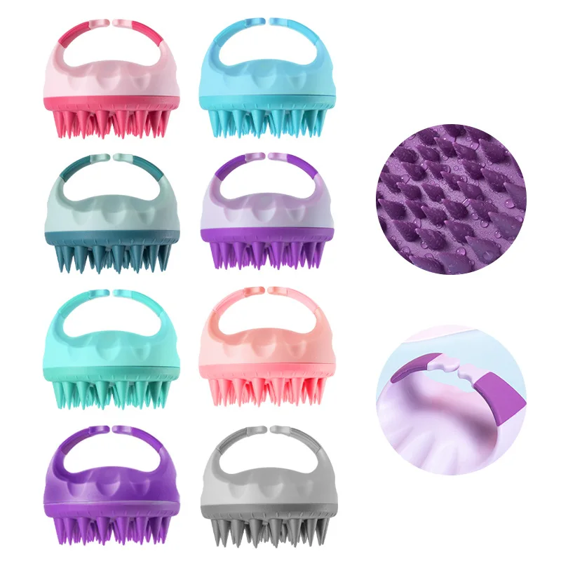 Silicone Head Massage Brush Scalp Cleaning Brush for Baby and Human Shower Comb Multifunctional