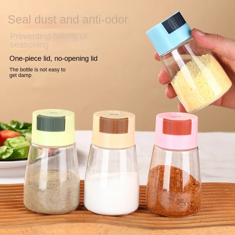 1Pcs Quantitative Salt Jar for Home Cooking and Seasoning Convenient Salt Dispenser for Kitchen Use