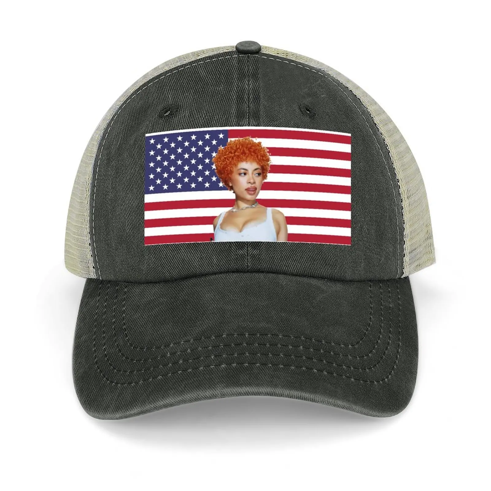 

In Ice Spice We Trust Flag Cowboy Hat Christmas Hat Golf Boy Women's