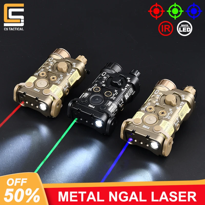 

Tactical Metal NGAL Laser Pointer IR Red Green Blue Dot Sight Laser White LED Strobe Lamp Hunting Weapon Scout Light Accessory