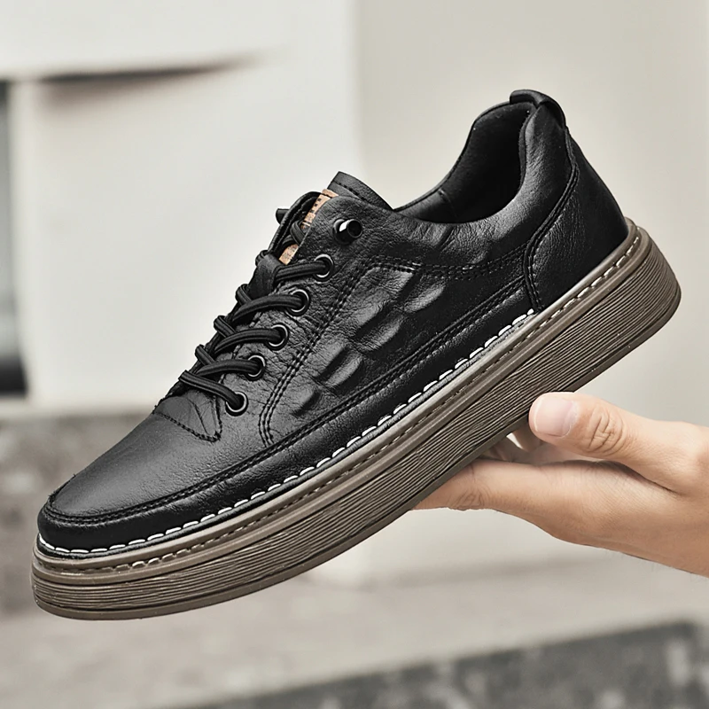 

Luxurious Men Shoes Oxford Shoes Mens Casual Shoes Outdoor Walking Shoes Men Sneakers Business Genuine Leather Casual Shoes Man