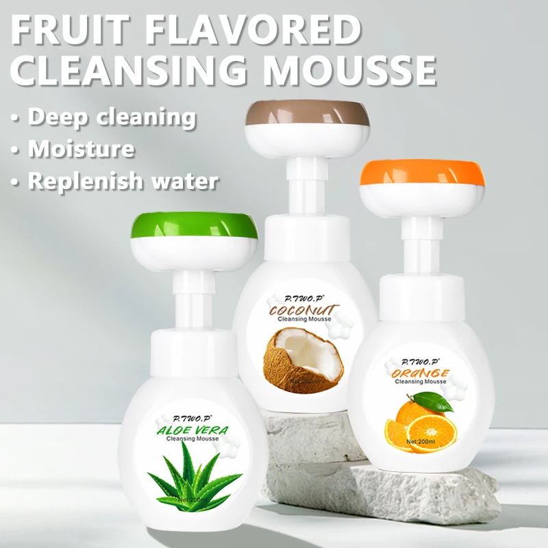 PTWOP Flower Pressure Foaming Cleanser Gentle Oil Control Moisturizing Cleanser Whitening Exfoliating Deep Removal 5