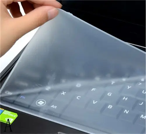 Computer-Tastatur-Abdeckung, Notebook, Laptop, universeller Schutz, wasserdichte Haut, Tastatur, Silikon, klare Schutzfolie, 33 bis 17 Zoll – Detail 3