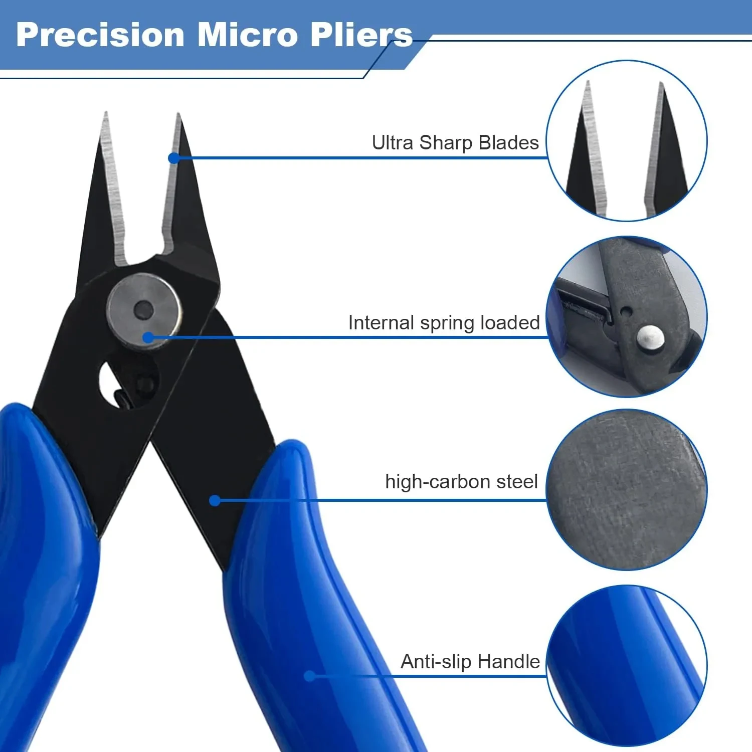 ZoeRax Industrial grade Side Cutters Professional Wire Water Mouth Cutting Pliers Mini Precision Pliers Diagonal