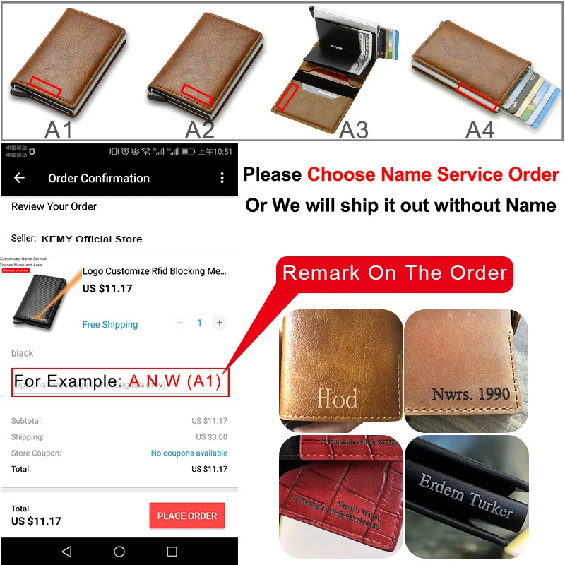 Kemy Carbon Fiber Card Holder Wallets Men Brand Rfid Black Magic Trifold Leather Slim Mini Wallet Small Money Bag Male Purses