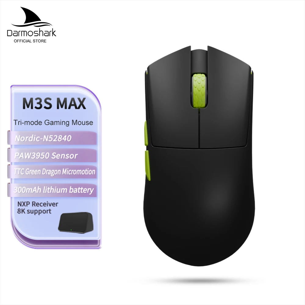 マウス・トラックボール Darmoshark M3S MAX Darmoshark M3S MAX Gaming Mouse Wireless 8K Blutooth Tri