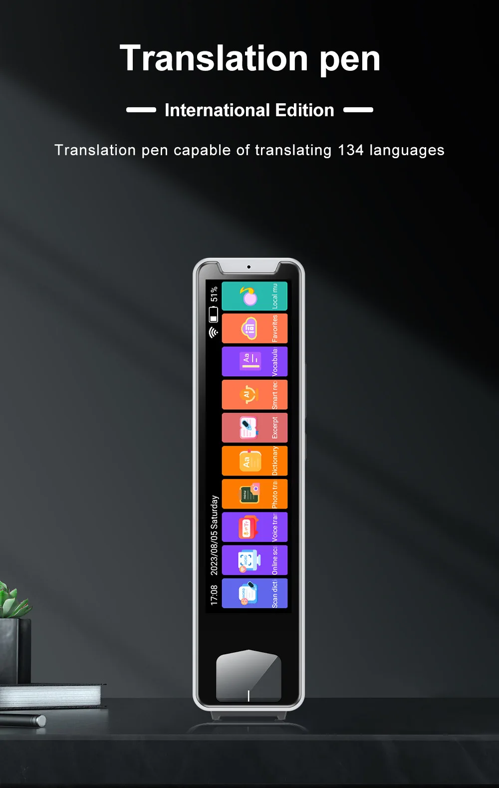 Language Scanner Pen Smart Pen Language Translator Electronic Dictionary English Learning Scanning Built in Battery MD32