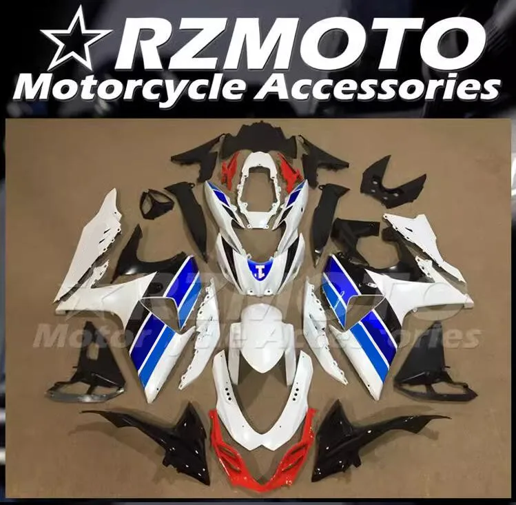 

4 подарка, новый комплект обтекателей из АБС-пластика, подходит для SUZUKI 1000 K9 2009 2010 2011 2012 2013 2014 2015 2016 L3 L4, комплект кузова синего и белого цвета