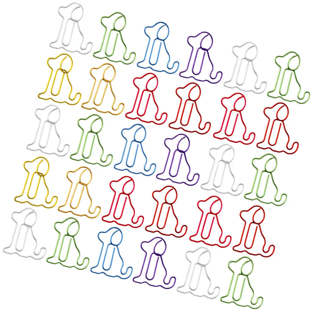 Paper Clips 30 Pcs Dog Paper Clip Convenient Clips Adorable Giant Decorative Bills Clamp Metal Mini