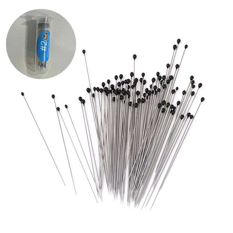 100pcs Stainless Steel Good Flexibility Insect Pins Specimen Pins for Education Entomology Body Dissection With Plastic Box
