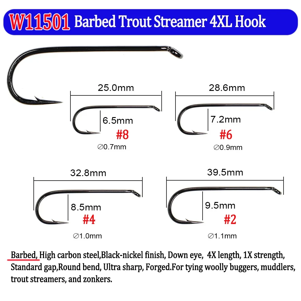 Fly Fishing Accessorieshigh Carbon Steel Fly Tying Hooks 200pcs