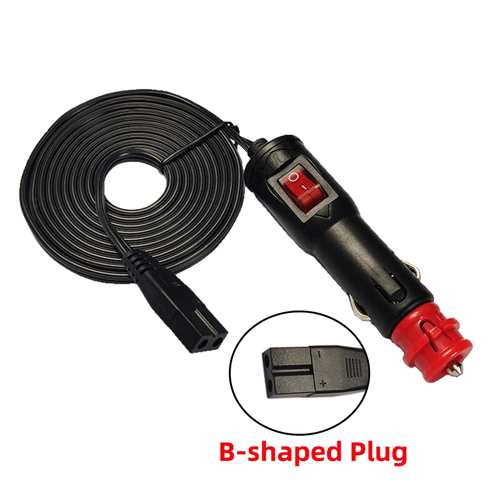 Enwye 12V Auto Kühlbox Kabel 1,8m - 2-polig B-Form Für Kühler Und Kühlschrank