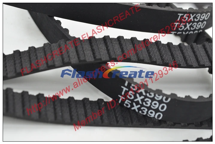 5 개/몫 390 T5 10 타이밍 벨트 톱니 78 너비 10mm 길이 390mm 고무 폐쇄 루프 벨트 390-T5 무료 배송