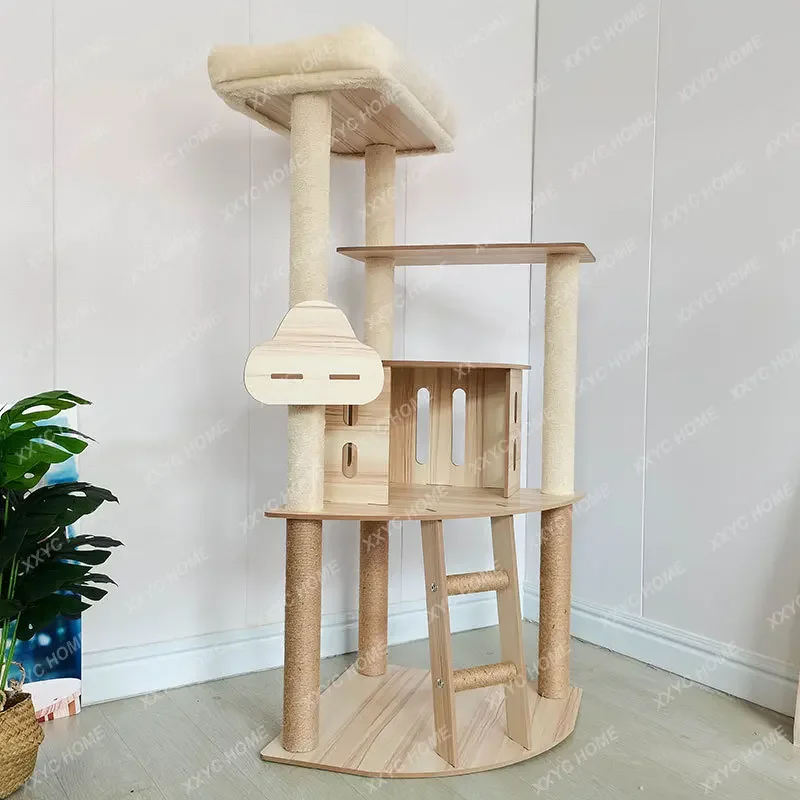 Large Cat Climbing Frame plus-SizedNest Cat Nest House Climbing Frame Scratching Pole Large Villa