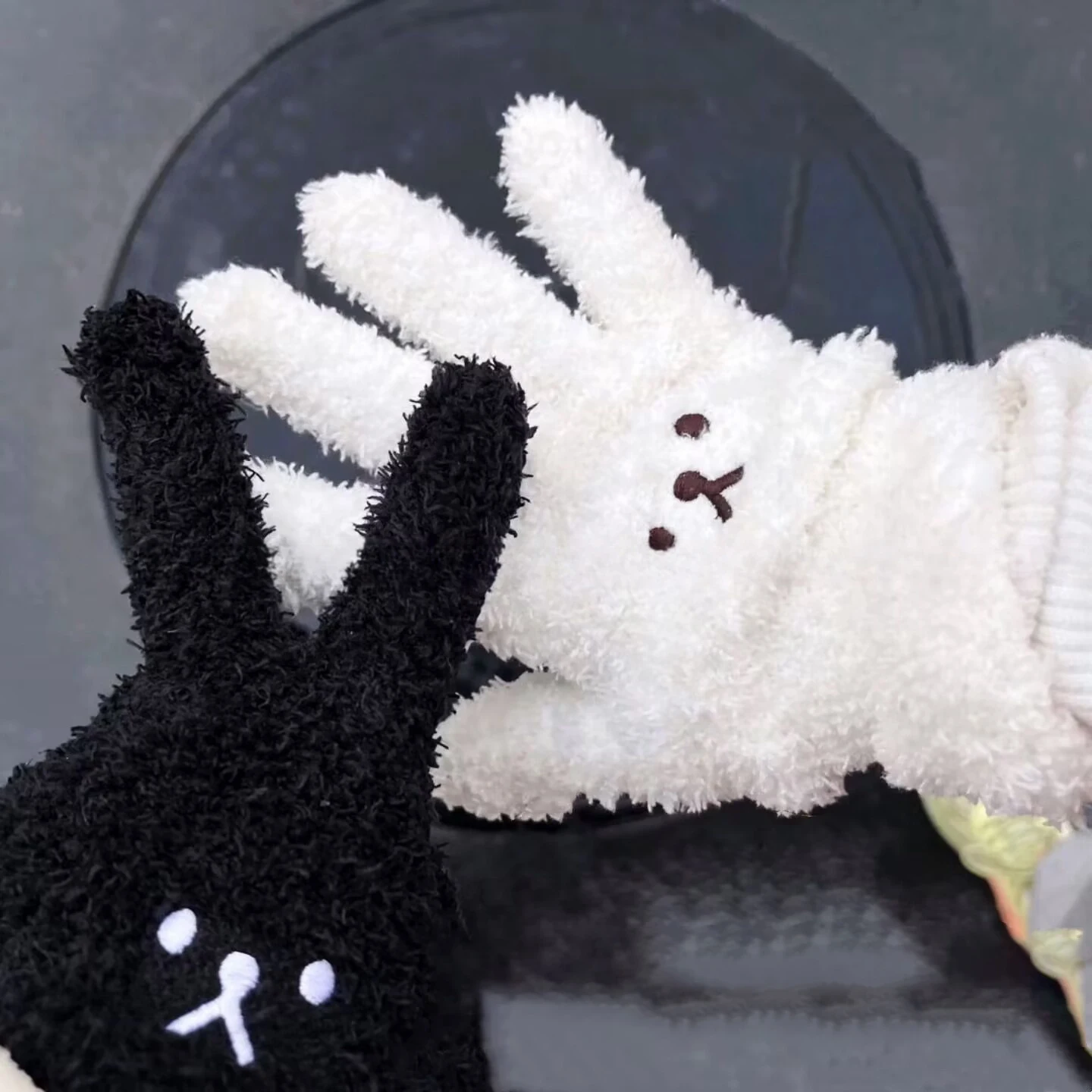 Portable Winter Gloves Cozy Cute Winter Gloves Couple Fleece Gloves For Winter Outings Birthdays Gifts