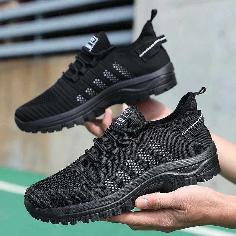 Fashion Men's Outdoor Trainers Sneakers Breathable Mesh Non Slip Hiking Expeditions Shoes New Street Fitness Walks Running Shoes