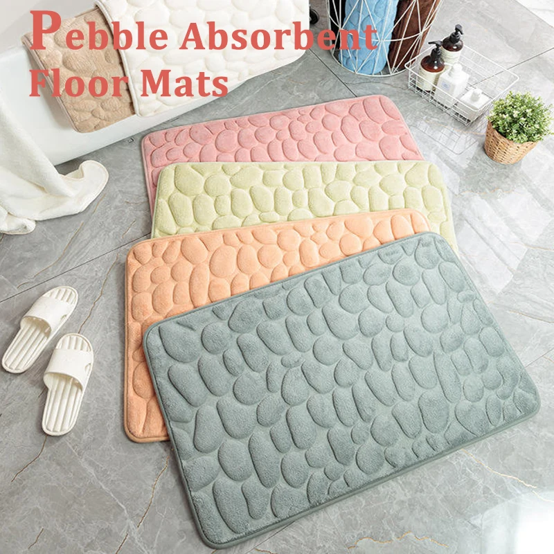 High Quality Pebble Bath Mat Sbr Anti-slip Bottom Design 3d