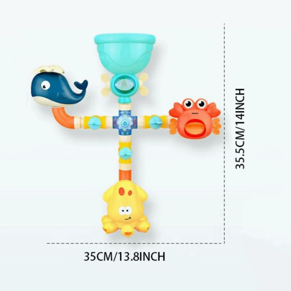 Suction Cup Dinosaur Egg Shower Toys Outdoor Universal Sensory Play Water Wheel Water Toy ABS Water Slide Marine Ocean Bath Toys