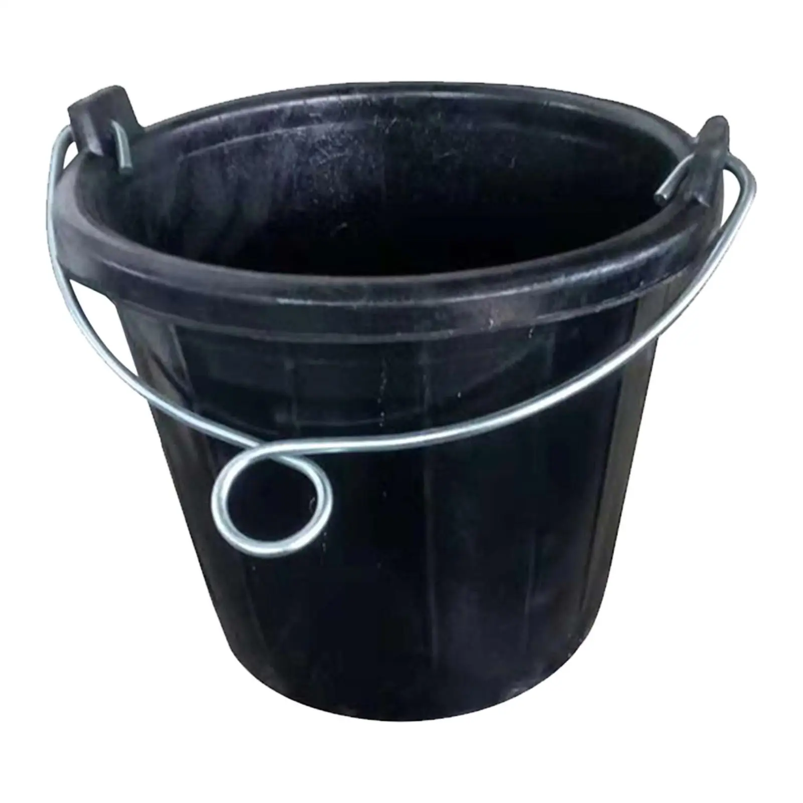 Rubber feed Bucket,Multifunctional Portable with Handle Feeder Container,Water Bucket for Goats Cattle Dog Horse Livestock