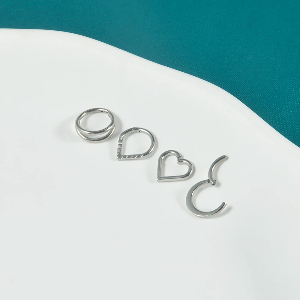 Chirurgisch Staal 316L 1.2mm Scharnierende Hart Ring Daith Helix Rook