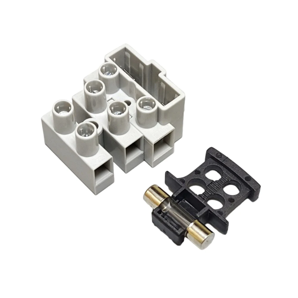 FT06 Fuse Terminal Block 1W/2W/3W/4W/5W 450V 15A PA66 UL94V-2 Shell Fire Retardant Fuse Tube Terminal for 0.75mm2-2.5mm2 Cable