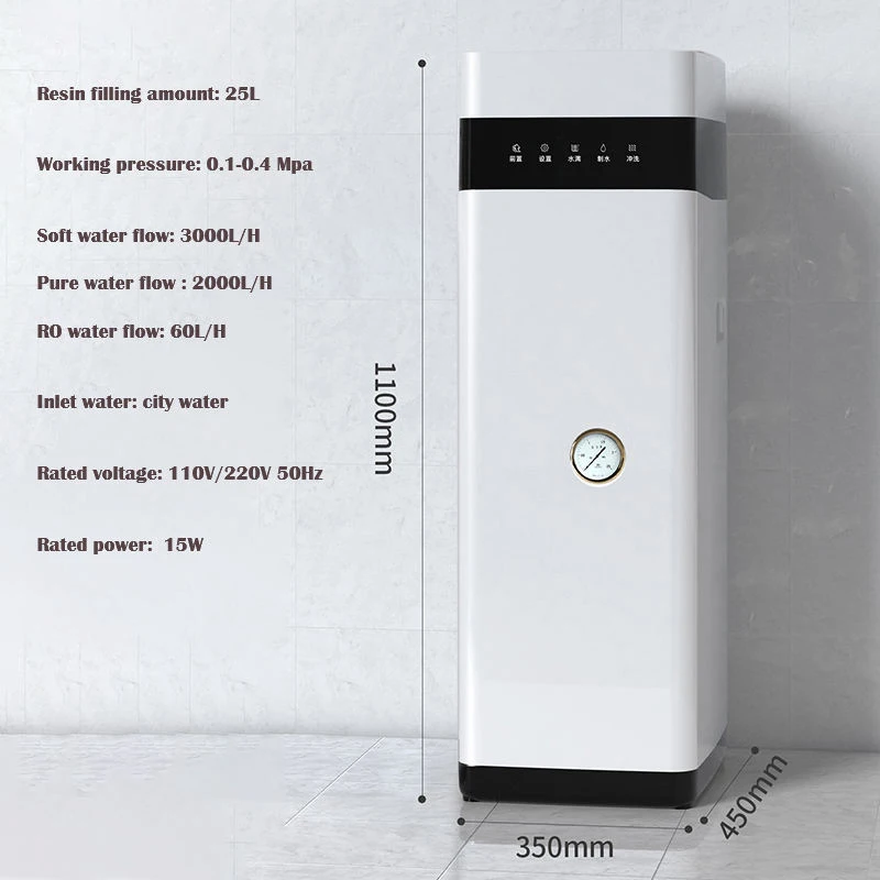 Pre Filter Ultrafiltration Resin Softener RO All In One Whole House Central Water Softener Reverse Osmosis Water Filter System