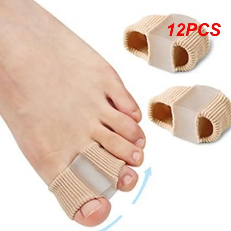

12PCS Toe Separator Gel Bunion Corrector Sleeve Tube Lightweight Fits Men and Women Correctors Protective Big Toe Space
