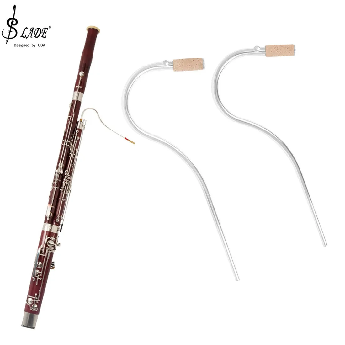 

2pcs Bassoon Bend Bassoon Accessories Bassoon Silver Plated Curved Air Inlet S Bend