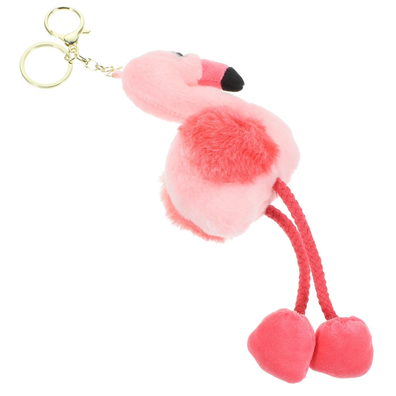 Cute Flamingo Plush Pendant Keychain Bag Valentines Presents Ornaments Encanto Purse Charms Pp Cotton Backpack