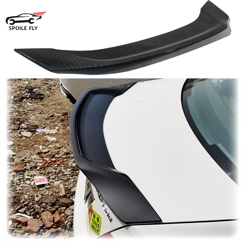 

For Mercedes Benz C Class W204 C200 C250 C300 4 Door Sedan Spoiler 2008 To 2014 By Carbon Fiber Glossy Black ABS Material