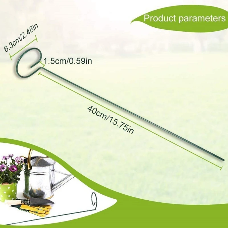 Description Picture 6 of itemGarden Support Stake Ring Metal Garden Plant Supports Single Stem Shrub Holder for Plants Rose Flowers Vegetables Vine
