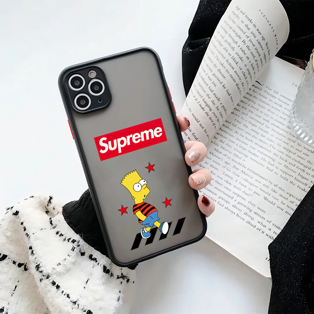 Cartoon Cute The s-Simpsons Matte Transparent Phone Case Cover