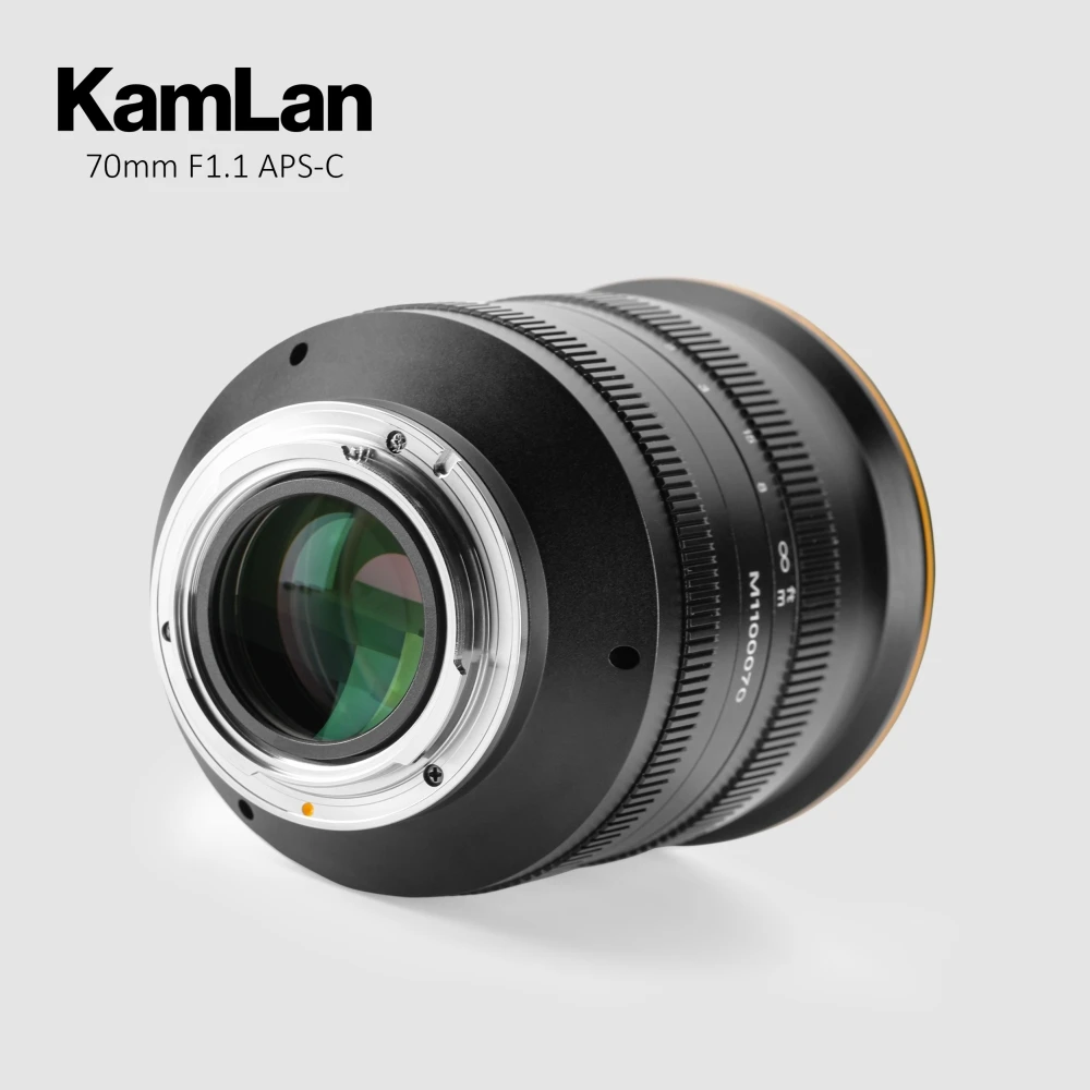 Kamlan　70mm　F1.1　EOS-M　EF-M Kamlan 70mm F1.1 APS-C Large Aperture Manual Lens for Canon