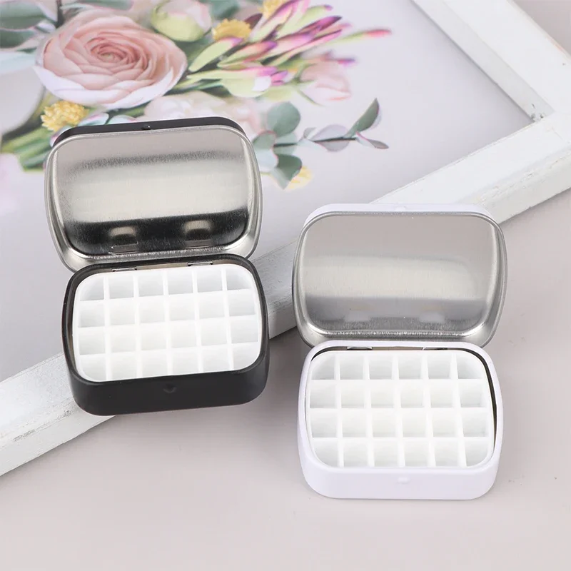 12/24 Grids Empty Watercolor Tin Box Mini Watercolor Paint Palette Portable Travel Painting Paint Color Palette Art Supplies