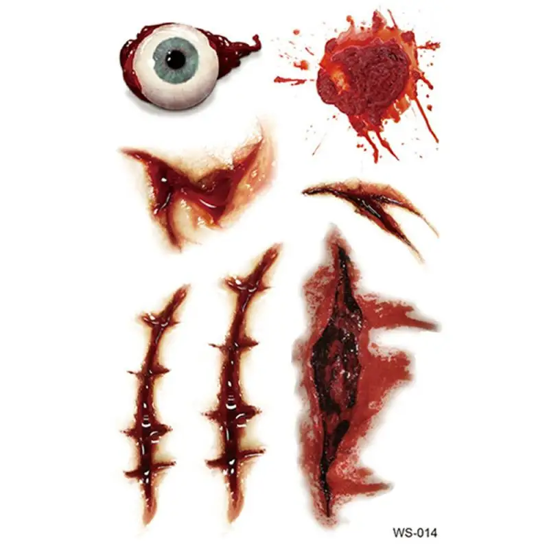 Tatuajes 3D Heridas De Bala Horror-Shop | Aplicación Con Agua | Realista Sin Látex | Para Halloween, Disfraces, Carnaval