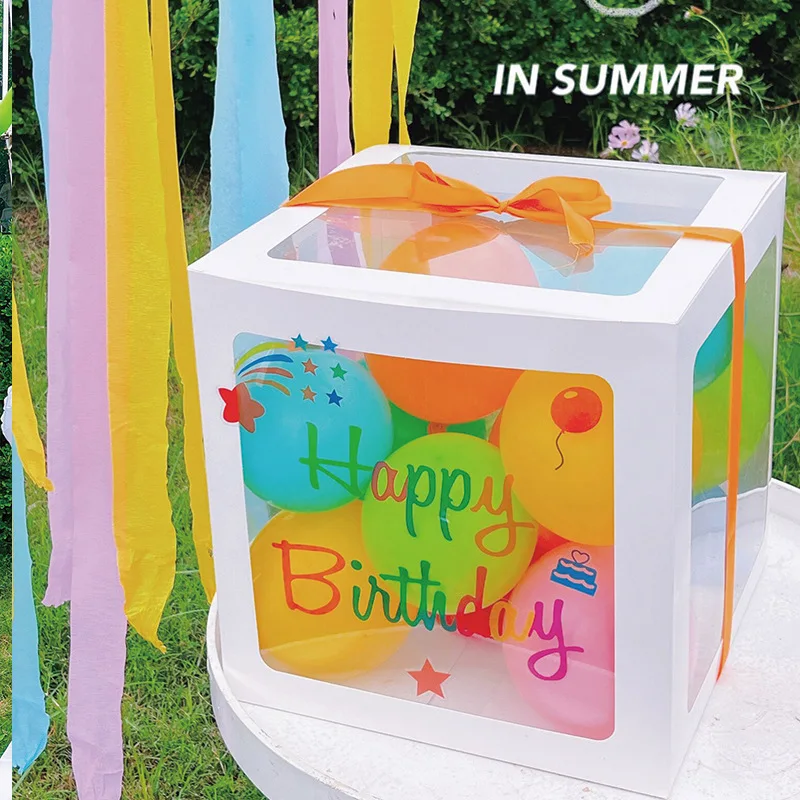 

Happy Birthday Balloon Box Set Birthday Balloon Birthday Gifts Box Happy Birthday Party Suplies Girls Boys Baby Shower Favors