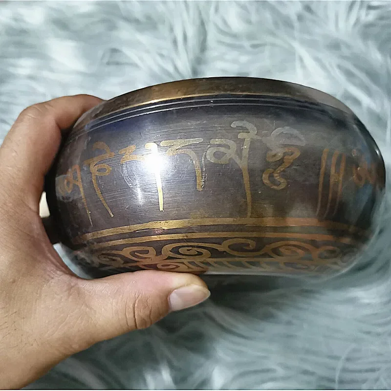 Nepal handmade Buddha sound bowl sound therapy yoga meditation singing bowl Tibet prayer metal craft home decor ornaments