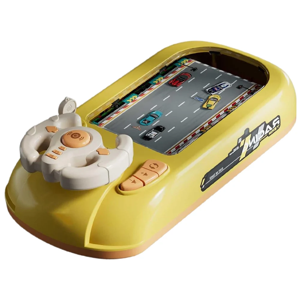 סימולטור נהיגה עם מוזיקה ואפקטים של צלילי רכב סימולציה אינטראקטיבית של גלגל הנהיגה צעצוע רכב מרוץ משחק הרפתקה