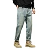 Teen Harem Jeans Retro Big Pocket Loose Light Blue Denim Trousers Street Hip Hop Baggy Plus Size Men's Clothing 38 40 42 6