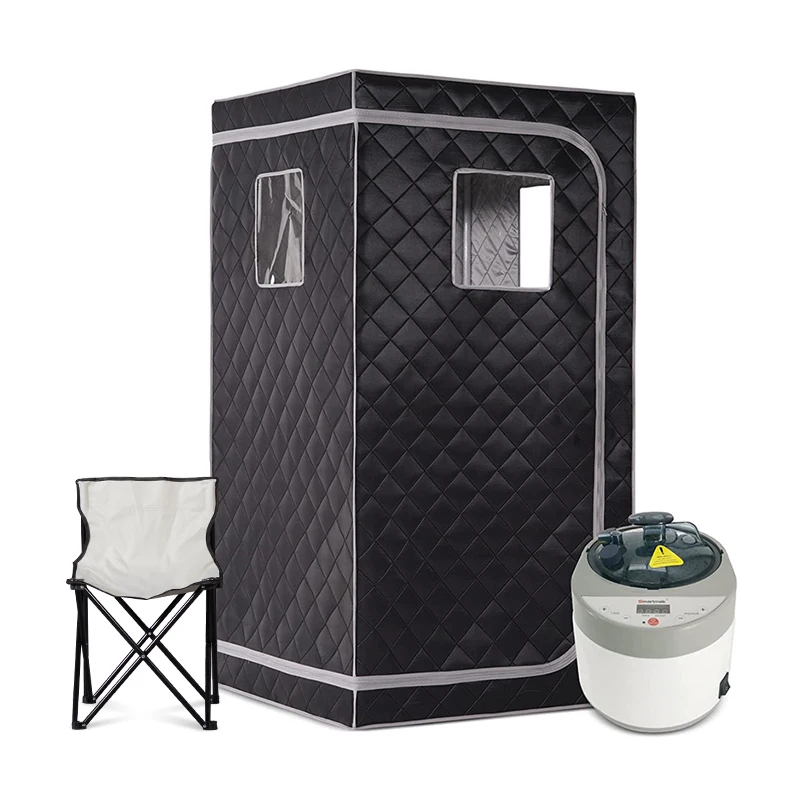 Full Body Home Steam Sauna Set 4L Large Steam Pot One Person Sauna Spa with Time Temperature Remote Control Detox Therapy portable steam sauna