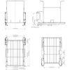 Bottom Mount Pull-Out Waste Container With Door Mounting Kit - Pull-Out Wire Basket-Grey 2 Waste Can-for 18" Frameles 6