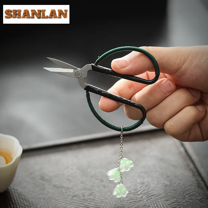 Vintage Plum Cut Stainless Steel Home Pendant Cut Window Yarn Hand Tailor Cross Stitch Tea Bag Office Scissors Tea Ceremony