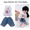16cm Doll Clothes Cute Princess Dress For 1/8 BJD Doll Tops T-shirt Hoodies Jeans Pants Suit Lace Knitted Sweater Skirt Gift Toy 6