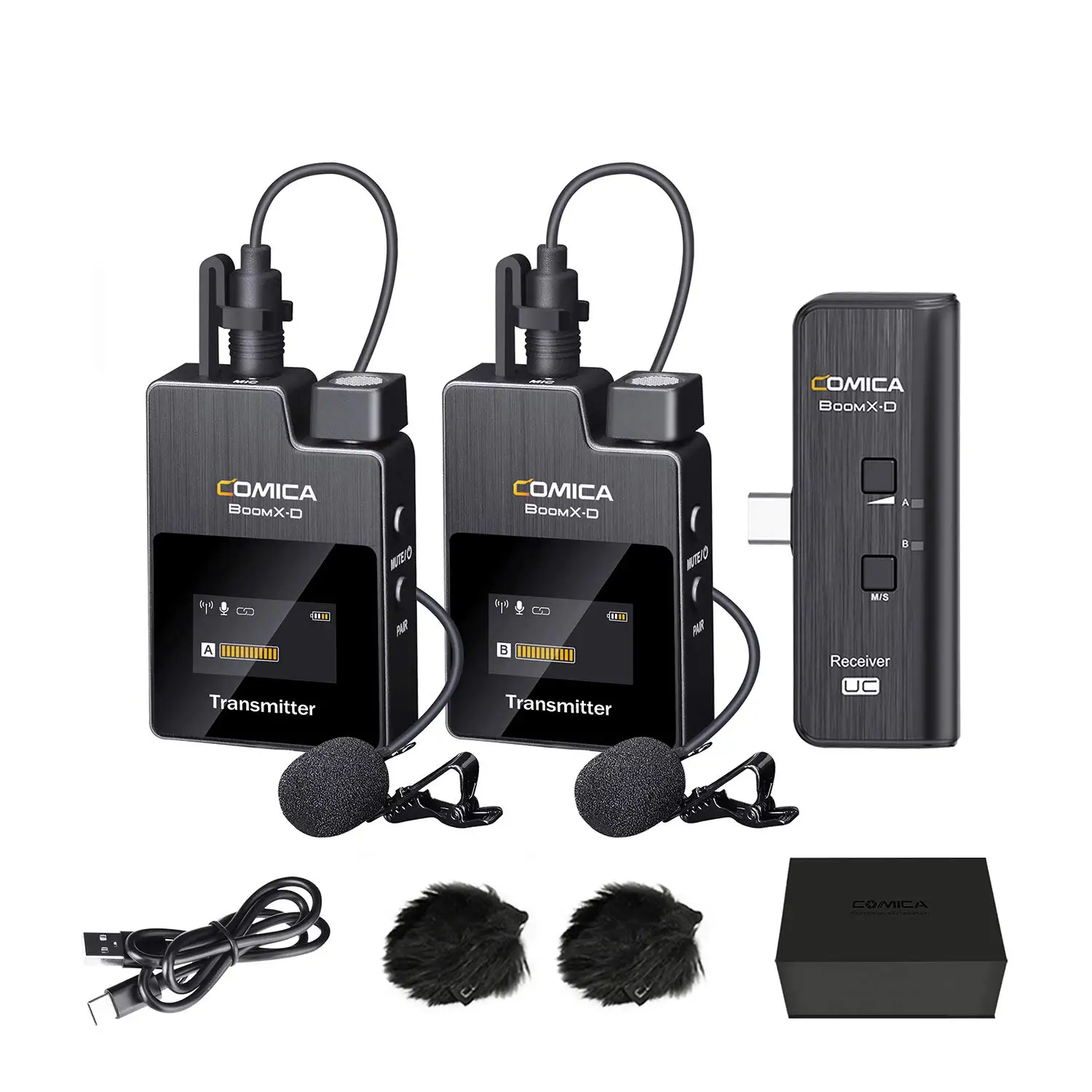 COMICA BoomX-D UC2 2.4G Wireless Microphone for iPhone 15/Pro/Pro