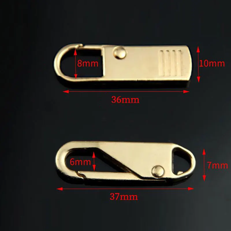 Zipper Head Metallic Luggage Accessories Metal Zipper Puller Detachable Puller Down Jacket Coat Bag