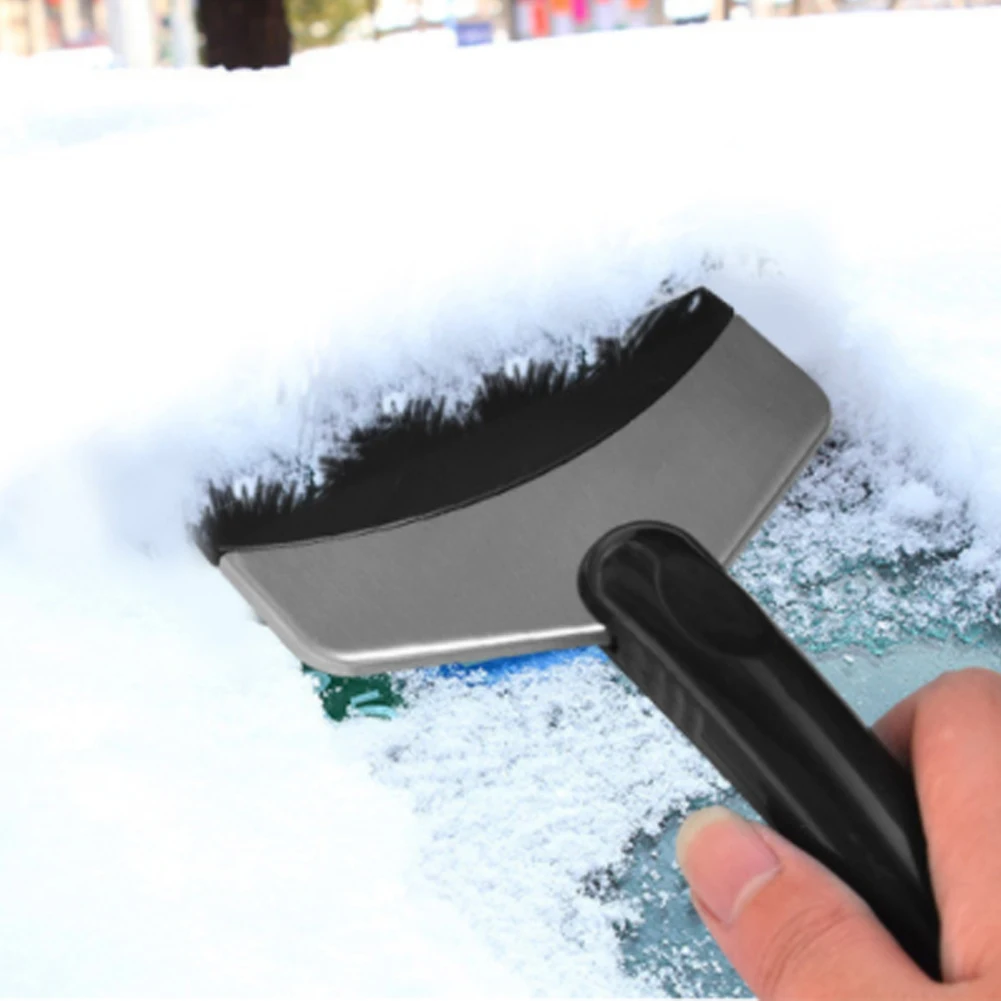 Stainless Steel Ice Scraper Portable Snow Brush Windshield Ice Scraper for Car Windshield