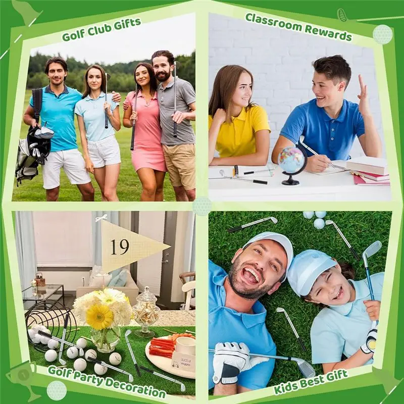 A12E-골프 볼펜, 사무용품용 인체공학적 골프 클럽 펜 15개, 간편한 설치