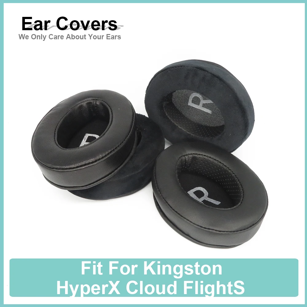 

Earpads For Kingston HyperX Cloud FlightS Headphone Earcushions Protein Velour Sheepskin Pads Foam Ear Pads Black