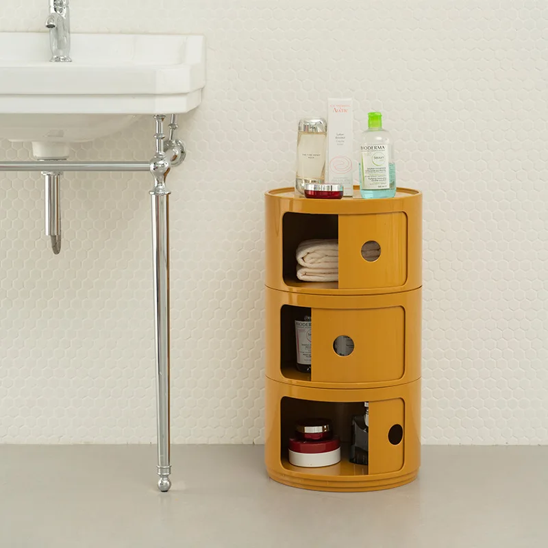 Nordic Ins Net Red Bedside Table Modern Minimalist White Round Small Cabinet Simple Mini Side Cabinet Creative furniture